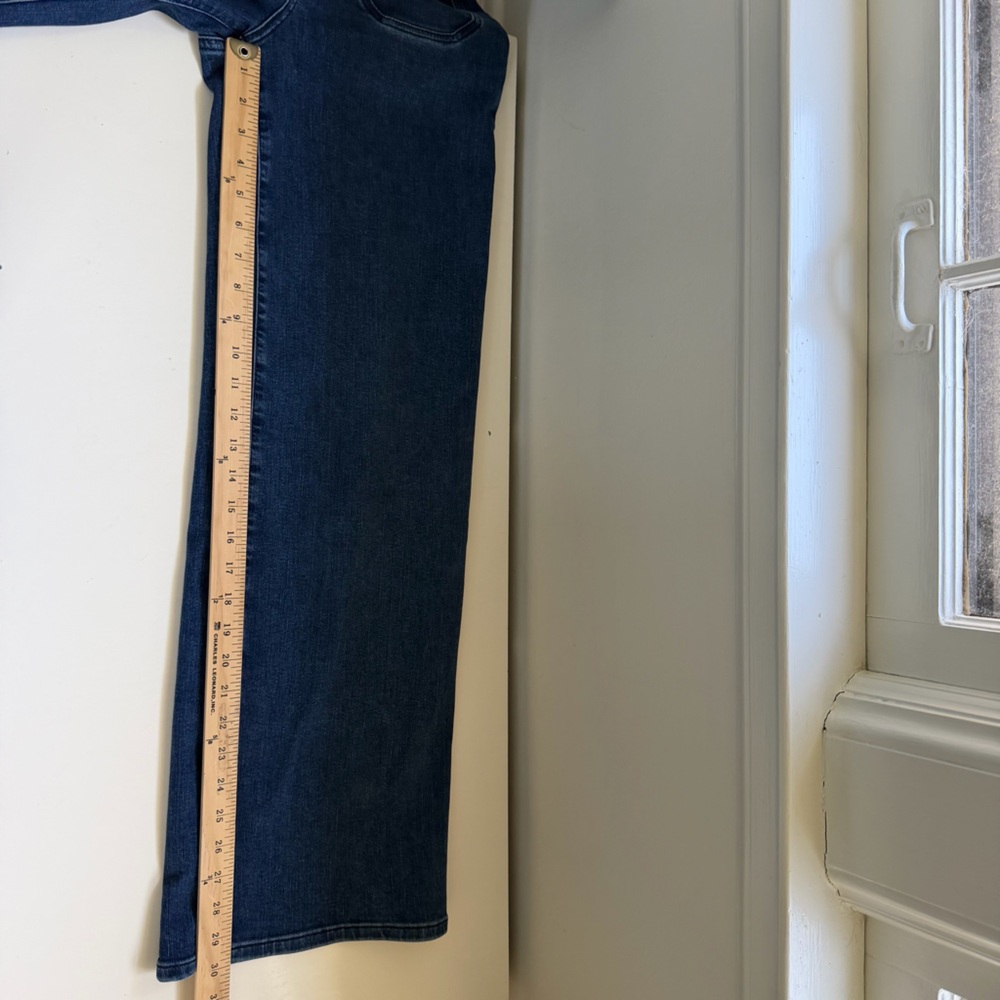 Frame Le Slim Palazzo Jeans Wide Leg High Rise Blue Denim Size 27 - Picture 6 of 11